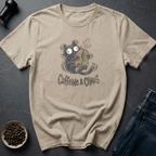 Coffee graphic Caffeine & Chaos T-Shirt in Light Blue / S by Caffeine Dept