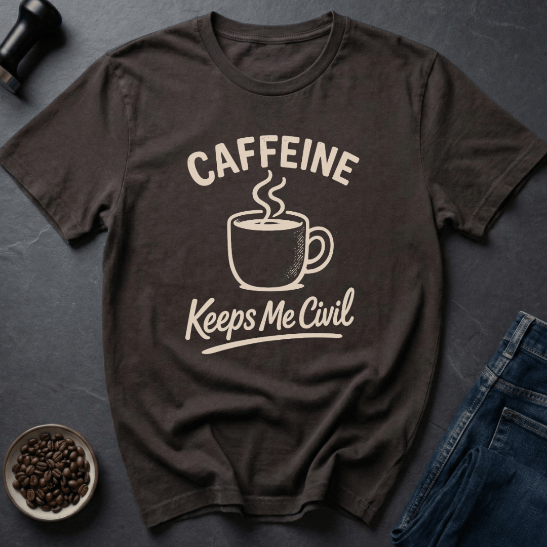 Coffee graphic Caffeine Civilizer T-Shirt in Dark Chocolate / S by Caffeine Dept