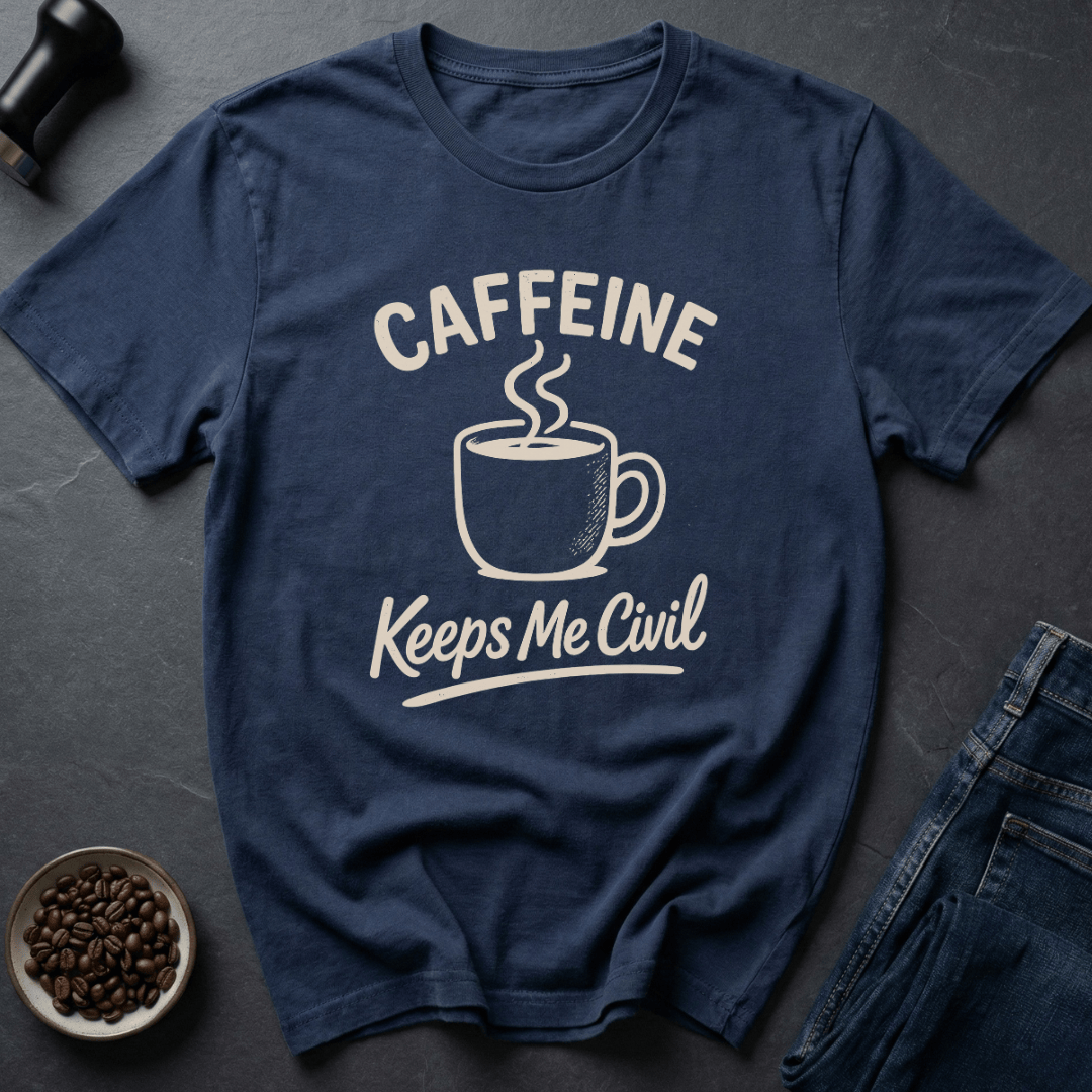 Coffee graphic Caffeine Civilizer T-Shirt in Navy / S by Caffeine Dept