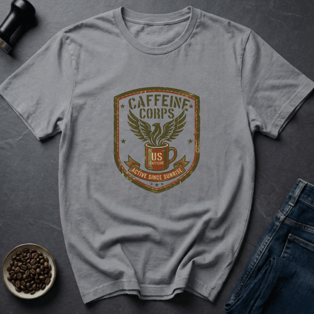 Coffee graphic Caffeine Corps T-Shirt in Sand / S by Caffeine Dept