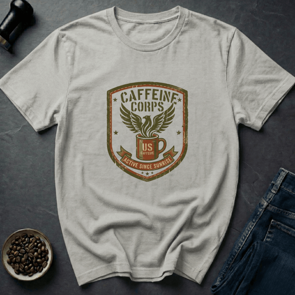 Coffee graphic Caffeine Corps T-Shirt in Sand / S by Caffeine Dept