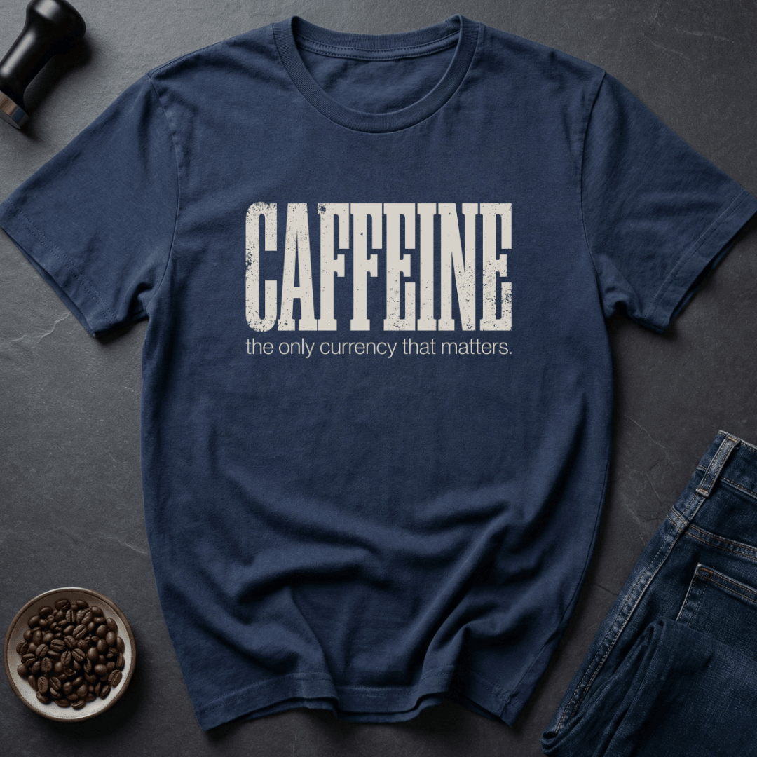 Coffee graphic Caffeine Currency T-Shirt in Military Green / S by Caffeine Dept
