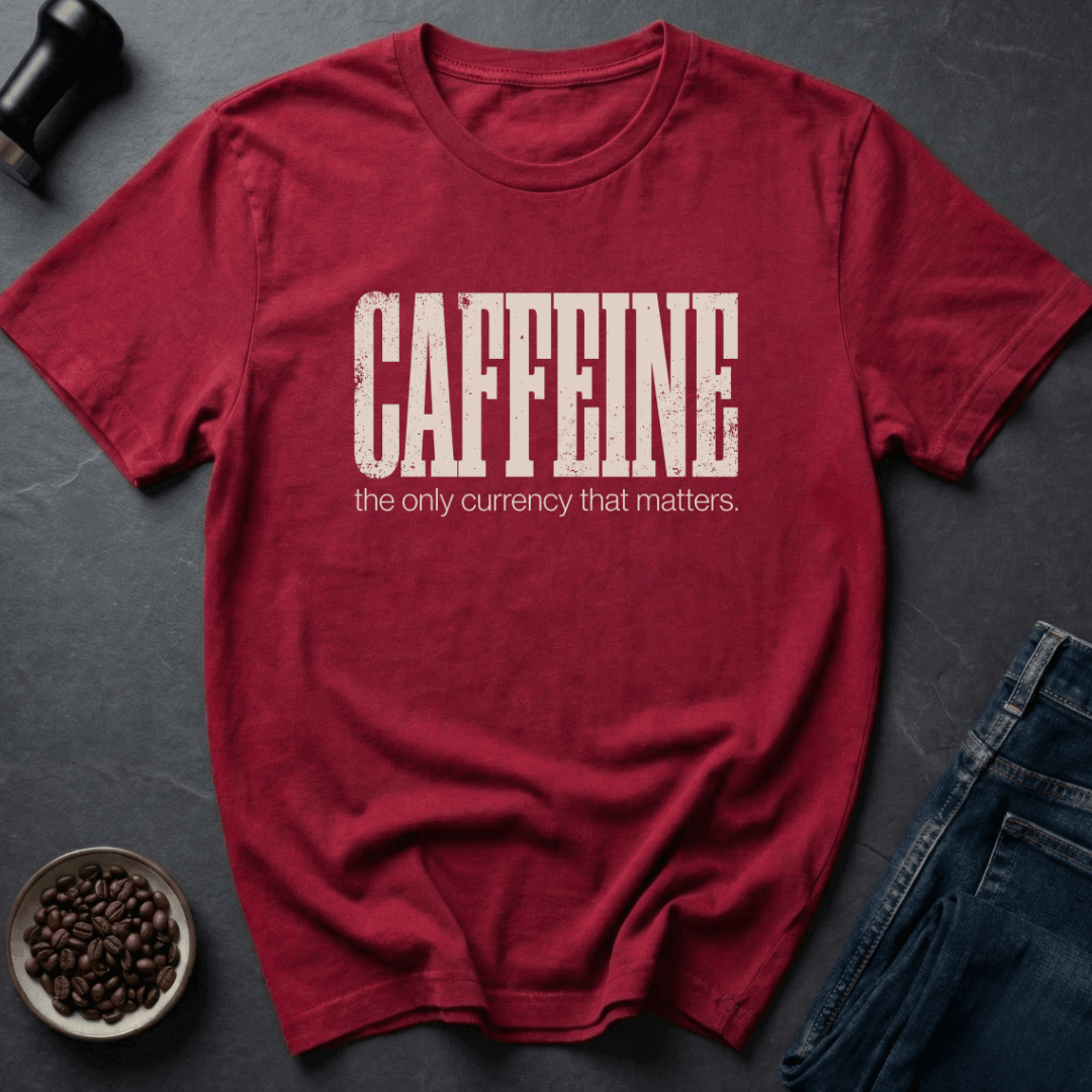 Coffee graphic Caffeine Currency T-Shirt in Military Green / S by Caffeine Dept