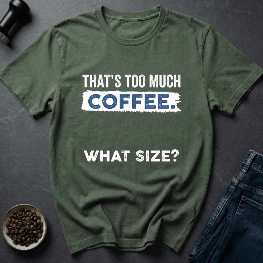 Coffee graphic Caffeine Damage T-Shirt in Military Green / S by Caffeine Dept
