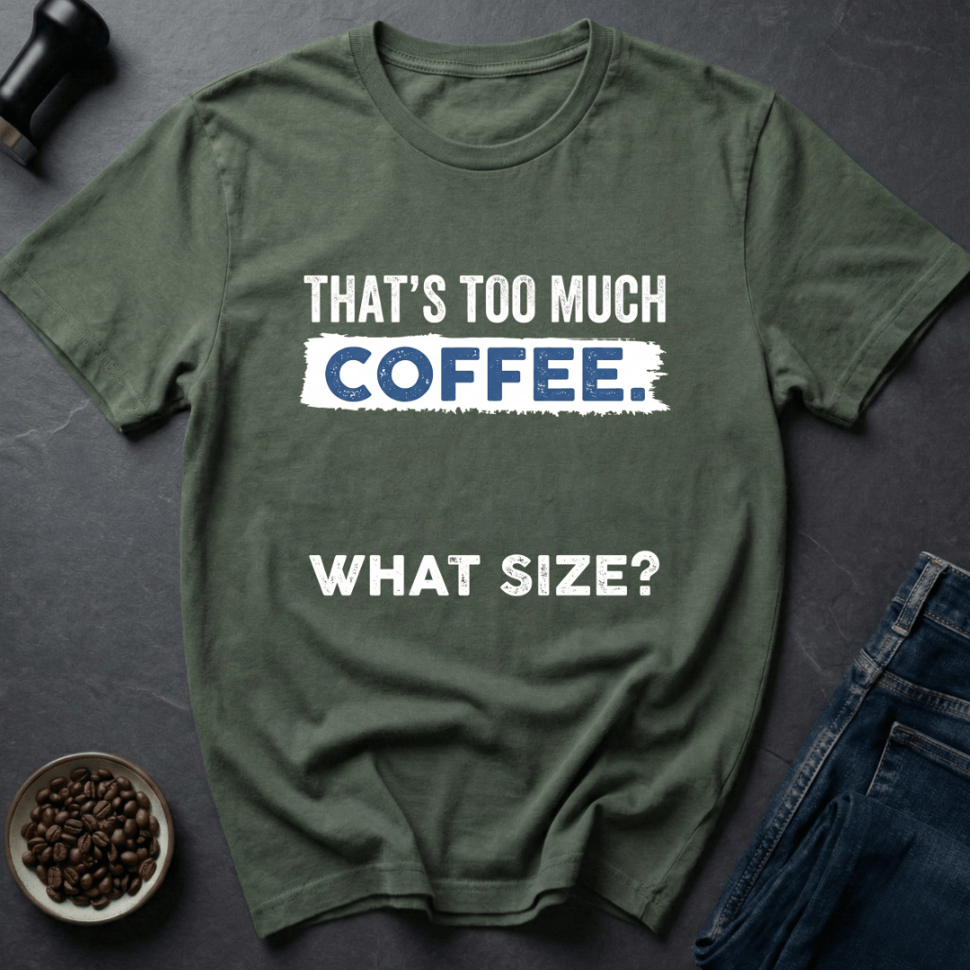 Coffee graphic Caffeine Damage T-Shirt in Military Green / S by Caffeine Dept