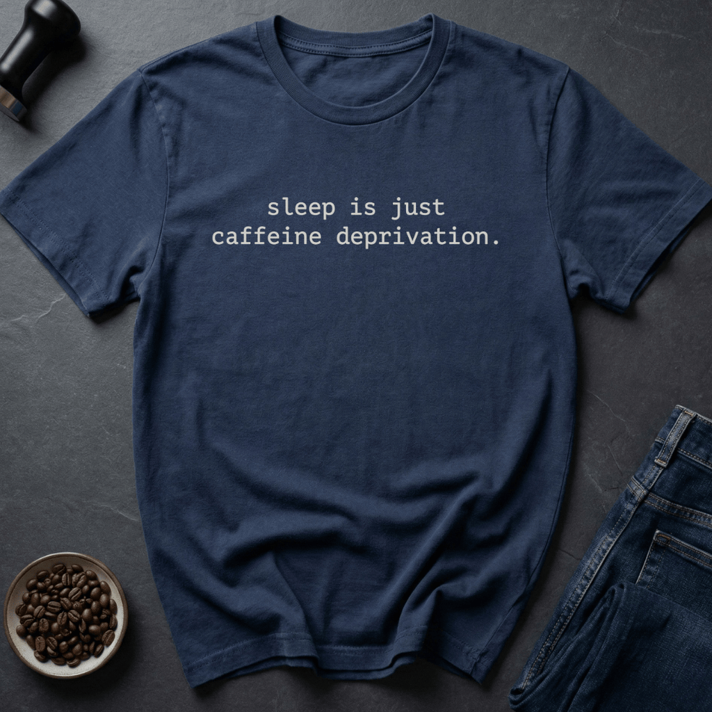 Coffee graphic Caffeine Deprivation T-Shirt in Navy / S by Caffeine Dept