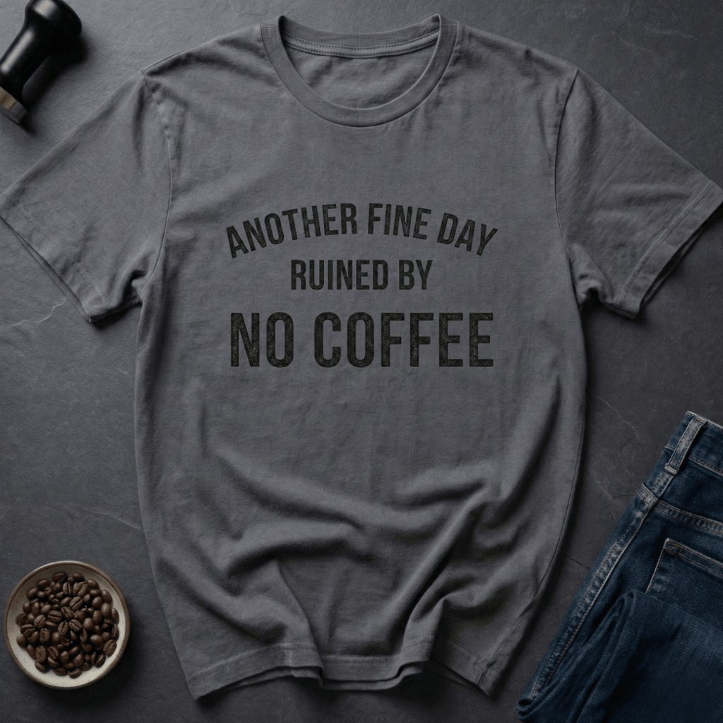 Coffee graphic Caffeine Disaster T-Shirt in Charcoal / S by Caffeine Dept