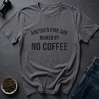 Coffee graphic Caffeine Disaster T-Shirt in Charcoal / S by Caffeine Dept