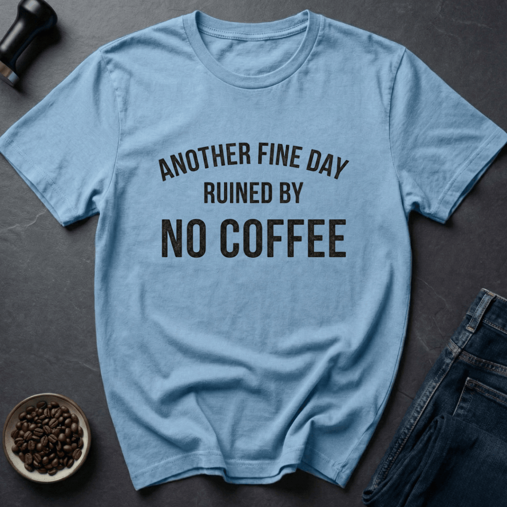 Coffee graphic Caffeine Disaster T-Shirt in Light Blue / S by Caffeine Dept
