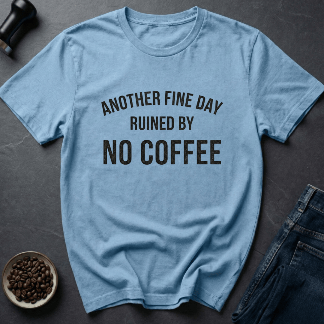 Coffee graphic Caffeine Disaster T-Shirt in Light Blue / S by Caffeine Dept