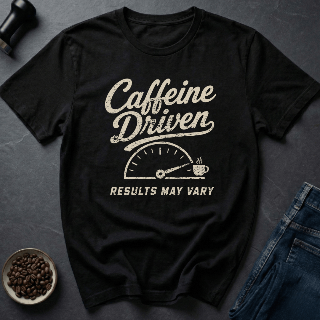 Coffee graphic Caffeine Driven T-Shirt in Black / S by Caffeine Dept