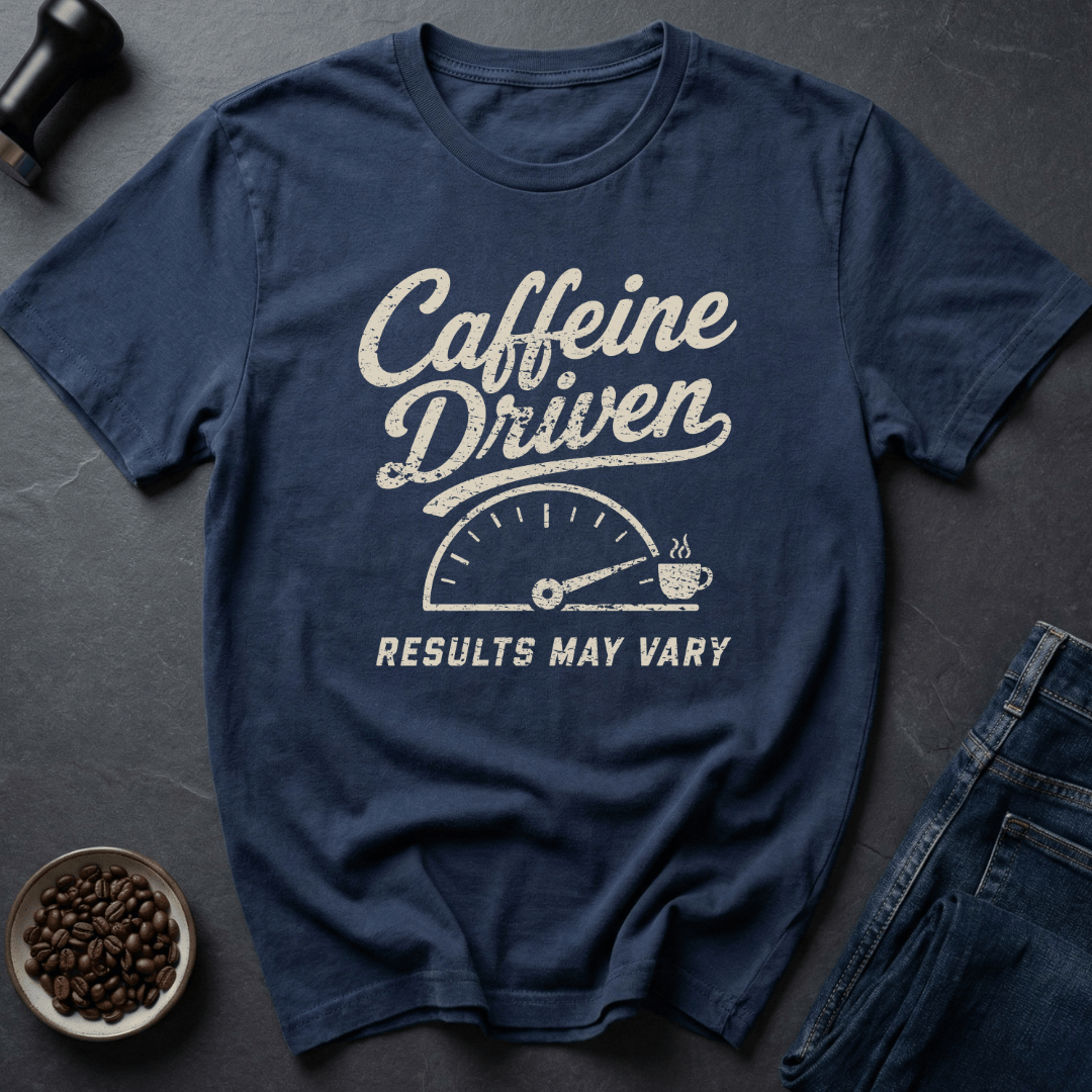 Coffee graphic Caffeine Driven T-Shirt in Navy / S by Caffeine Dept