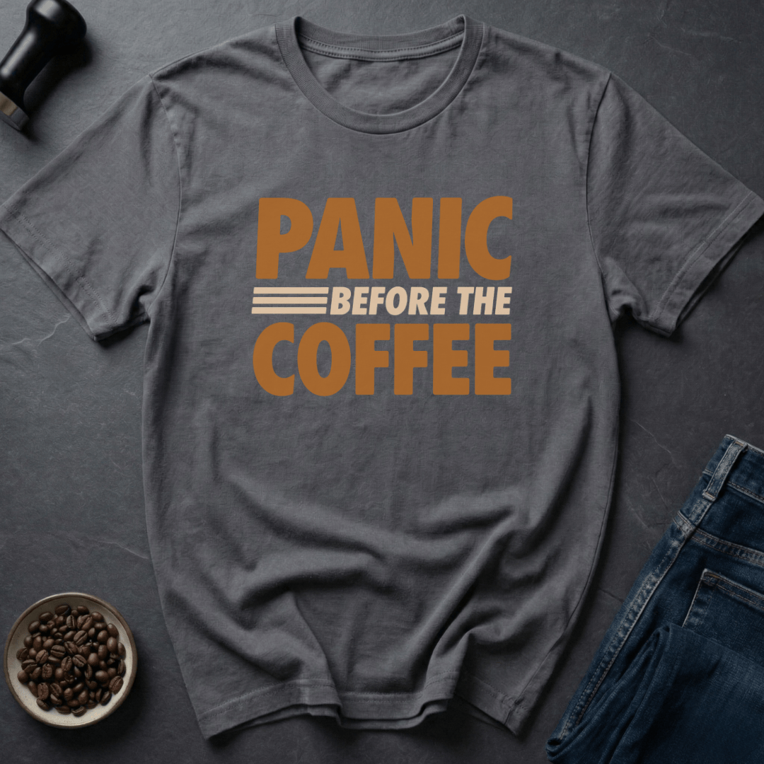 Coffee graphic Caffeine Emergency T-Shirt in Charcoal / S by Caffeine Dept