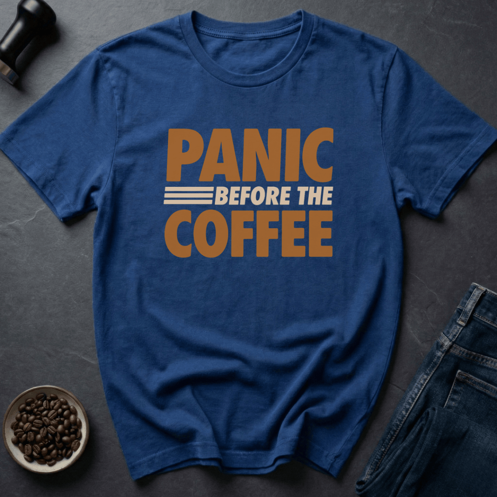 Coffee graphic Caffeine Emergency T-Shirt in Royal / S by Caffeine Dept