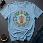 Coffee graphic Caffeine Explorer T-Shirt in Light Blue / S by Caffeine Dept