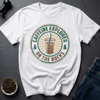 Coffee graphic Caffeine Explorer T-Shirt in Light Blue / S by Caffeine Dept