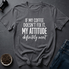 Coffee graphic Caffeine First T-Shirt in Charcoal / S by Caffeine Dept