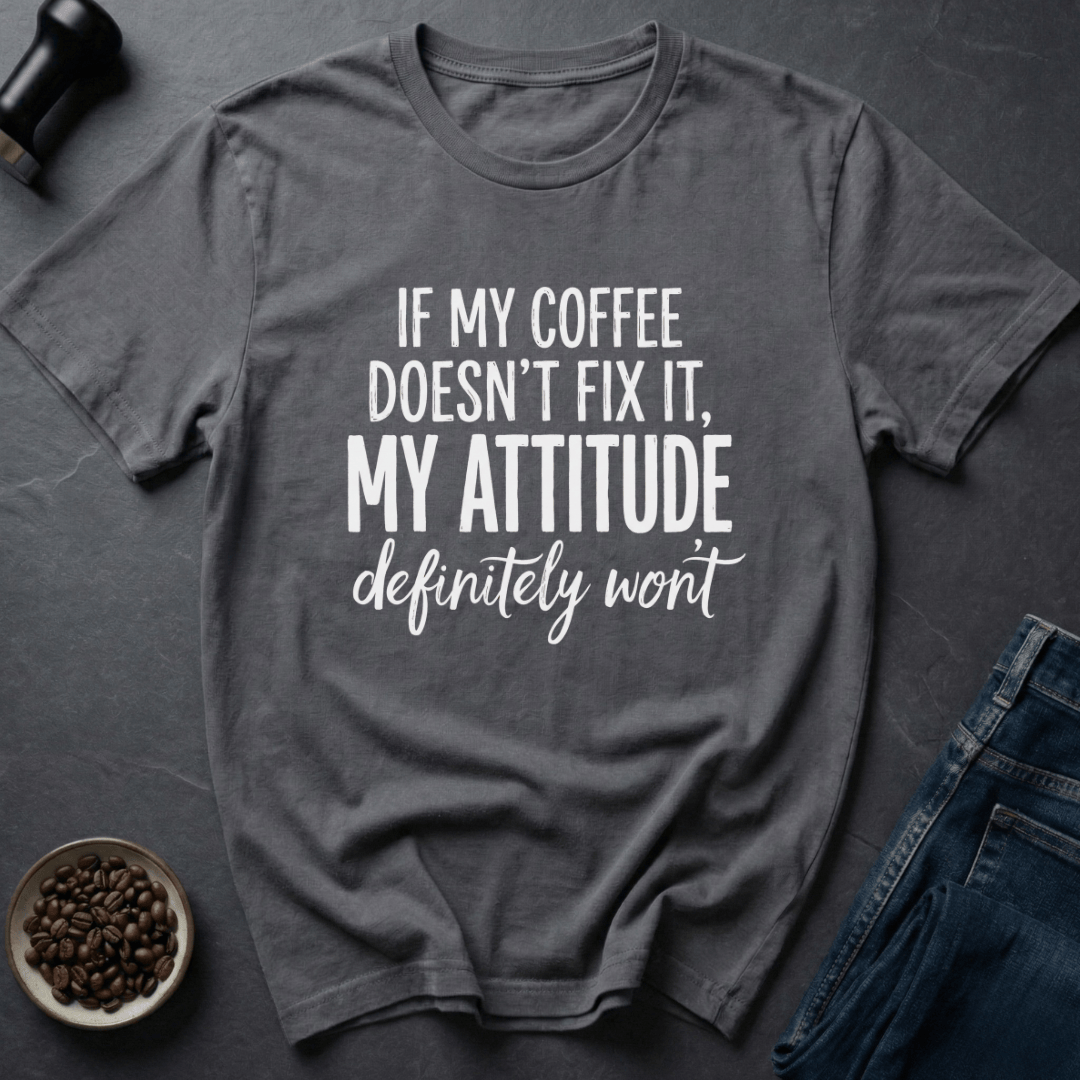 Coffee graphic Caffeine First T-Shirt in Charcoal / S by Caffeine Dept