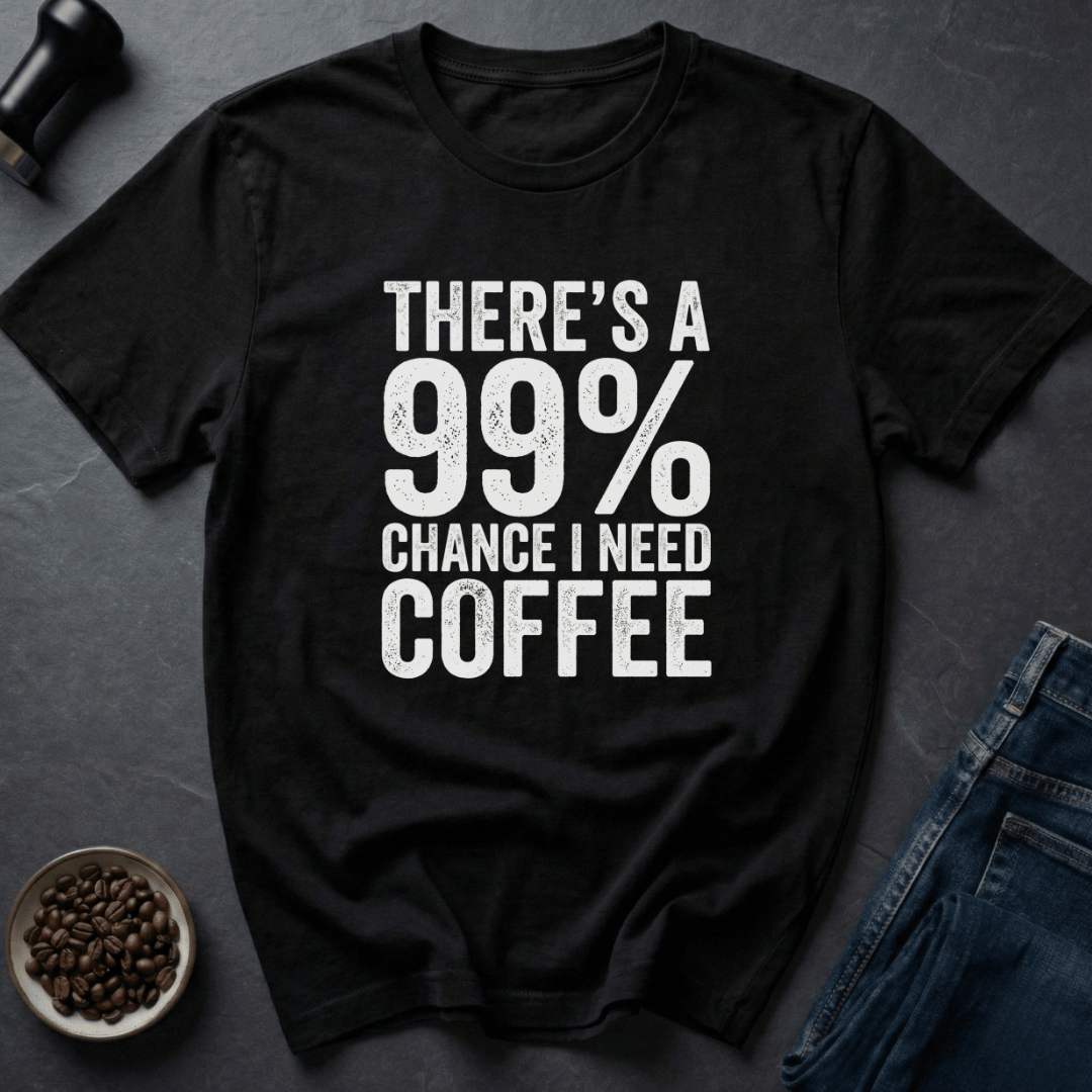 Coffee graphic Caffeine Forecast T-Shirt in Black / S by Caffeine Dept