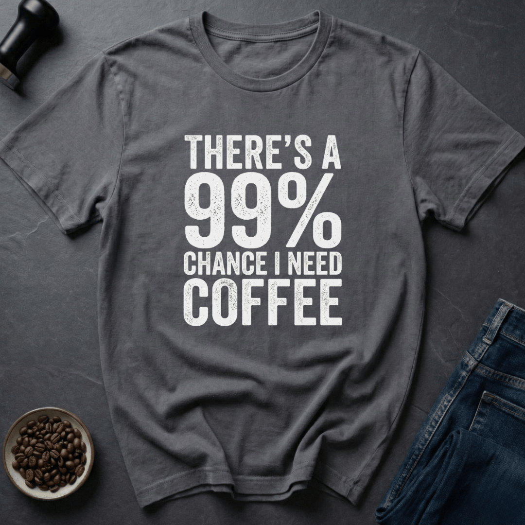 Coffee graphic Caffeine Forecast T-Shirt in Charcoal / S by Caffeine Dept