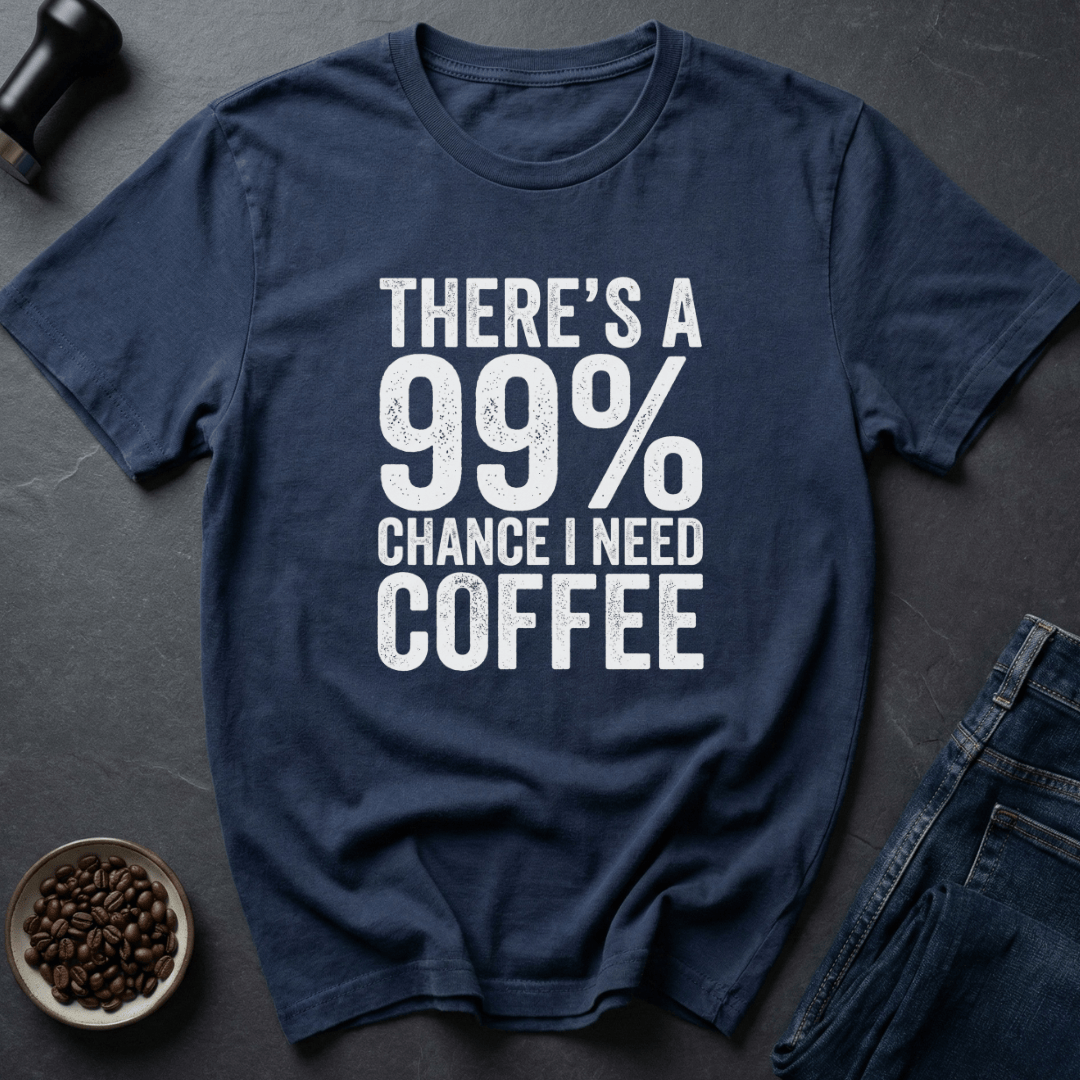 Coffee graphic Caffeine Forecast T-Shirt in Navy / S by Caffeine Dept