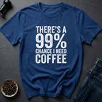 Coffee graphic Caffeine Forecast T-Shirt in Royal / S by Caffeine Dept