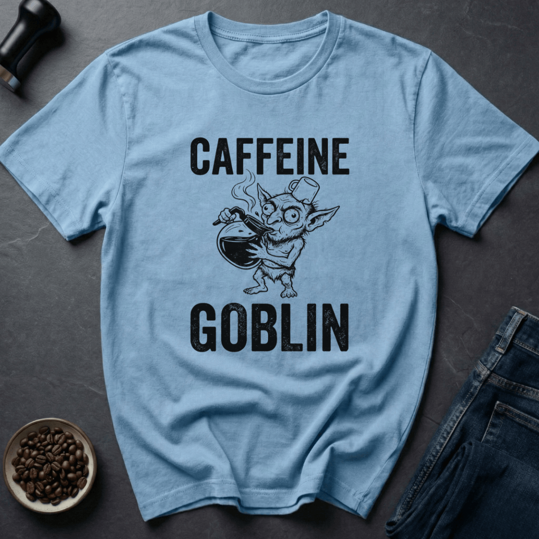Coffee graphic Caffeine Goblin T-Shirt in Light Blue / S by Caffeine Dept