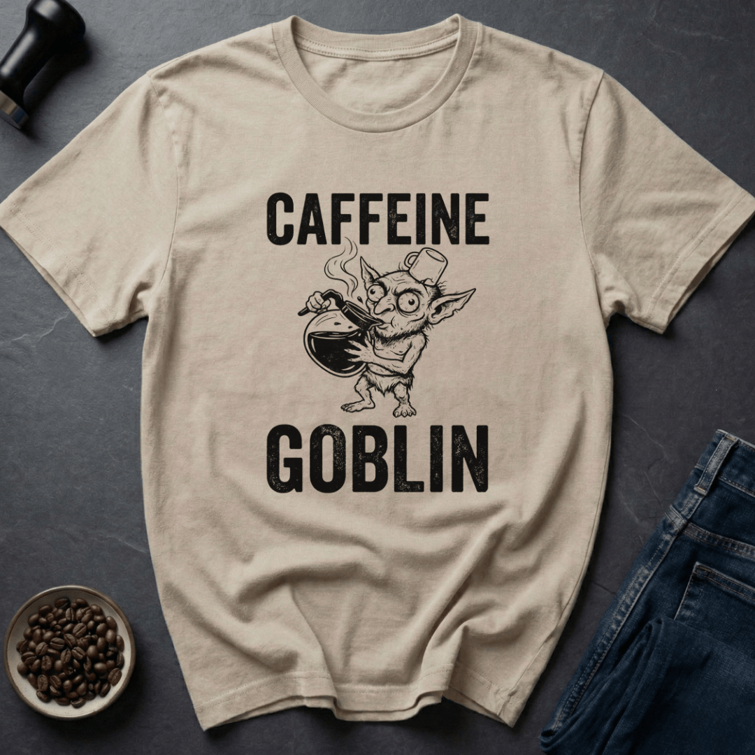 Coffee graphic Caffeine Goblin T-Shirt in Light Blue / S by Caffeine Dept