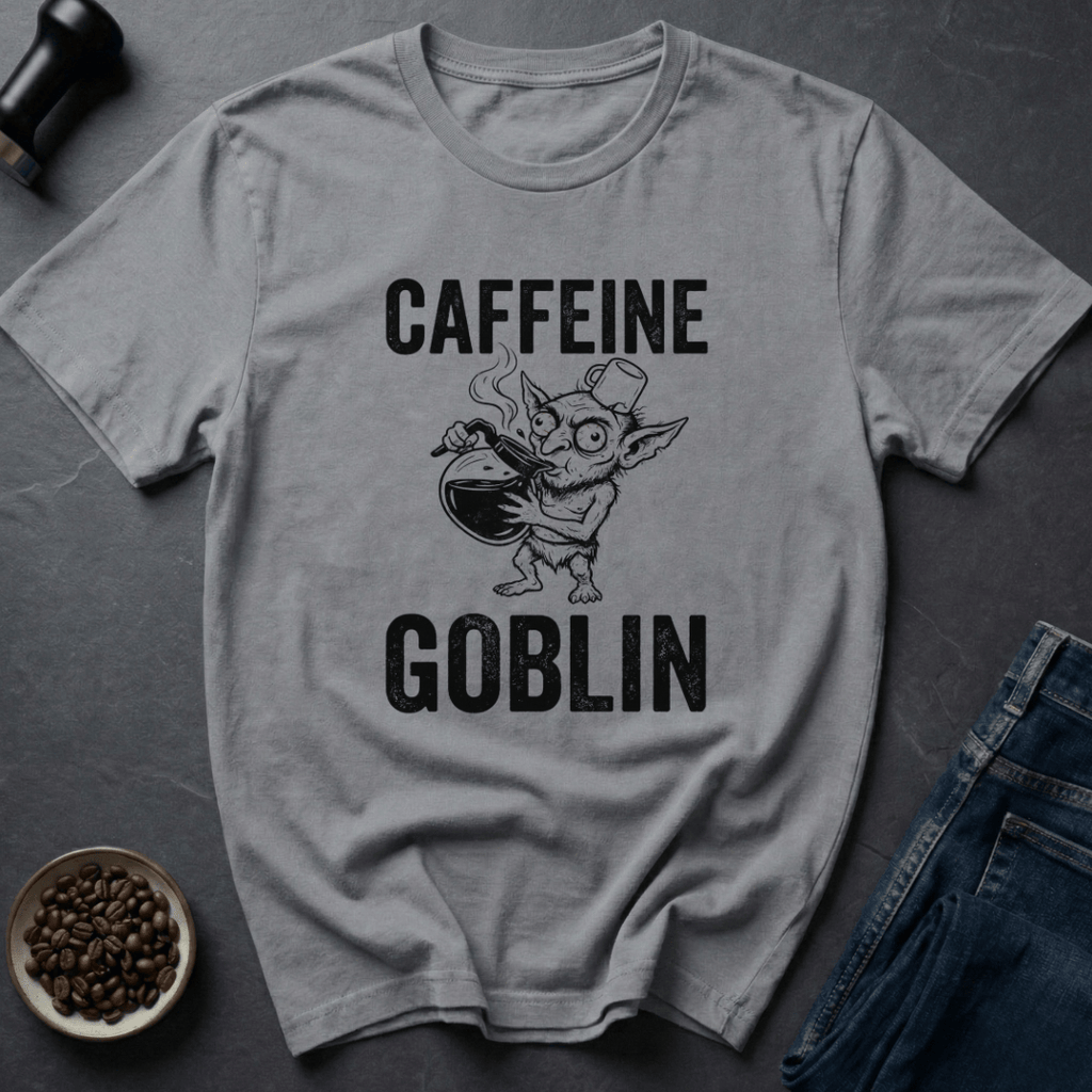 Coffee graphic Caffeine Goblin T-Shirt in Light Blue / S by Caffeine Dept
