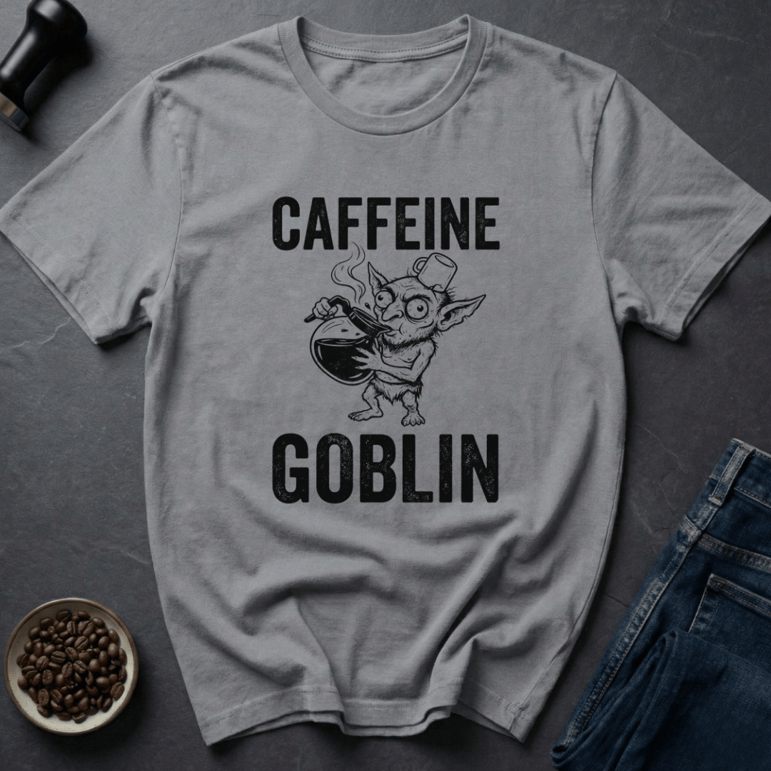 Coffee graphic Caffeine Goblin T-Shirt in Light Blue / S by Caffeine Dept