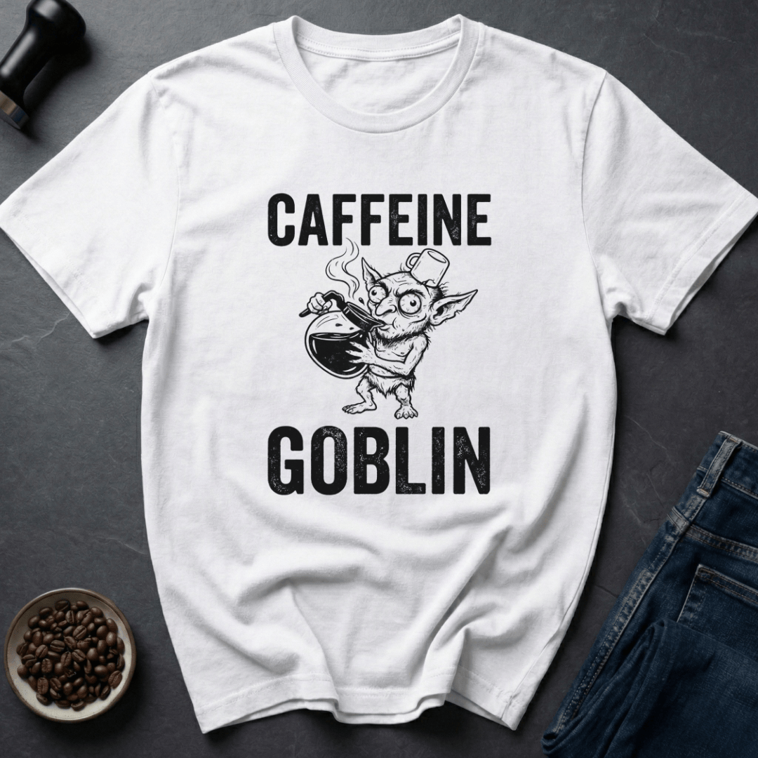 Coffee graphic Caffeine Goblin T-Shirt in Light Blue / S by Caffeine Dept