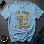 Coffee graphic Caffeine Gremlin T-Shirt in Light Blue / S by Caffeine Dept