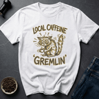 Coffee graphic Caffeine Gremlin T-Shirt in Light Blue / S by Caffeine Dept