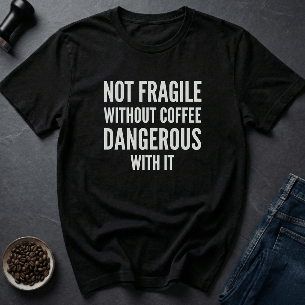 Coffee graphic Caffeine Hazard T-Shirt in Black / S by Caffeine Dept