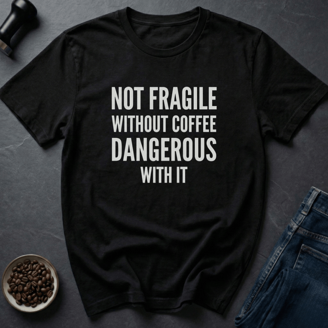 Coffee graphic Caffeine Hazard T-Shirt in Black / S by Caffeine Dept