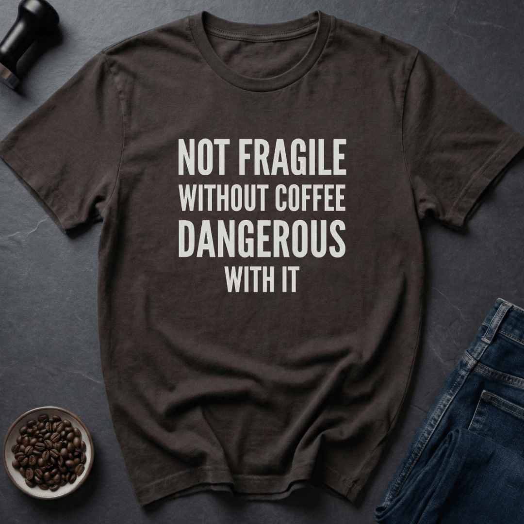 Coffee graphic Caffeine Hazard T-Shirt in Dark Chocolate / S by Caffeine Dept