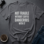 Coffee graphic Caffeine Hazard T-Shirt in Charcoal / S by Caffeine Dept