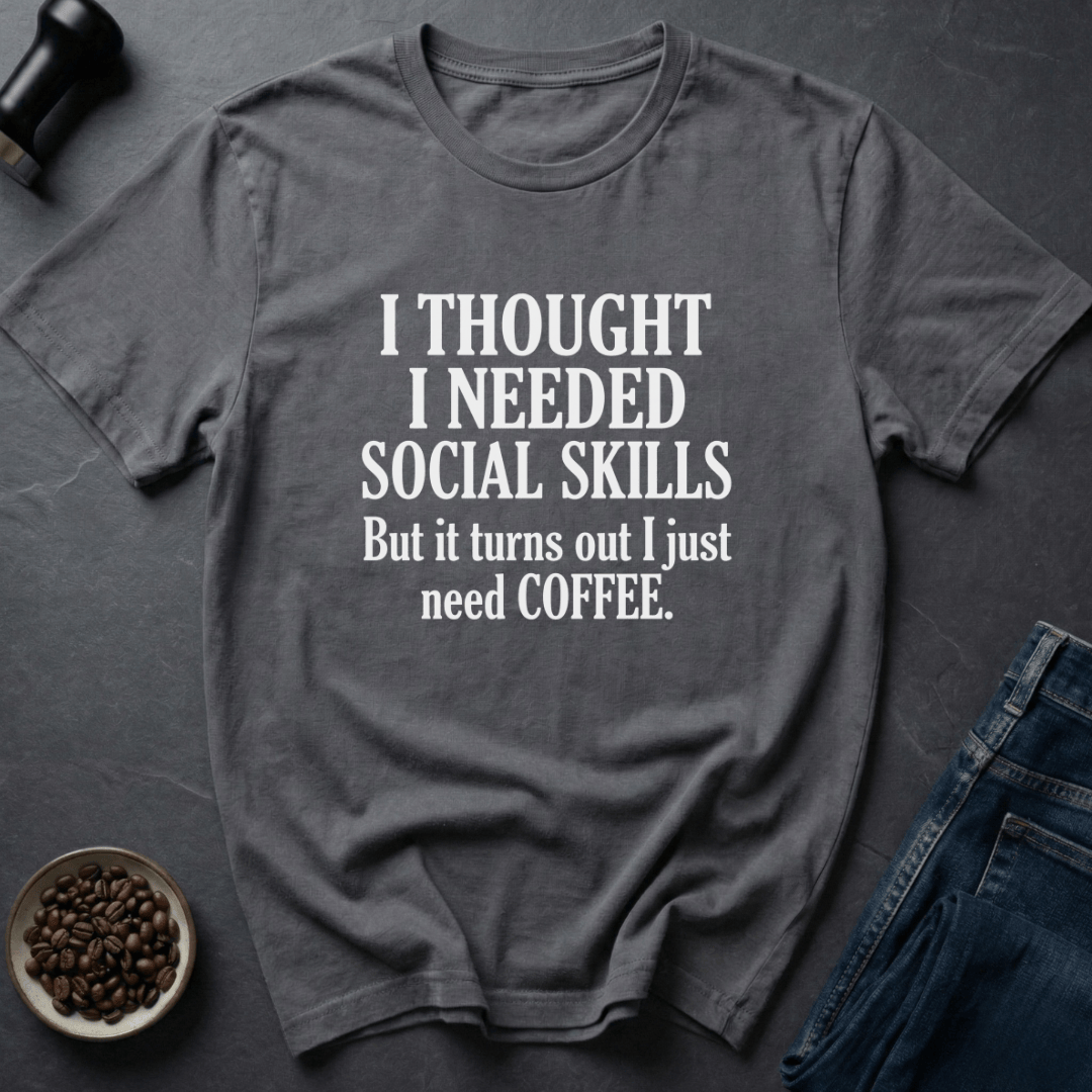 Coffee graphic Caffeine Hermit T-Shirt in Charcoal / S by Caffeine Dept