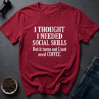 Coffee graphic Caffeine Hermit T-Shirt in Heather Red / S by Caffeine Dept