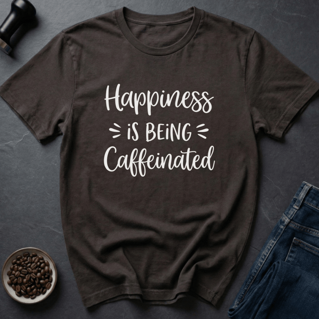 Coffee graphic Caffeine Joy T-Shirt in Dark Chocolate / S by Caffeine Dept