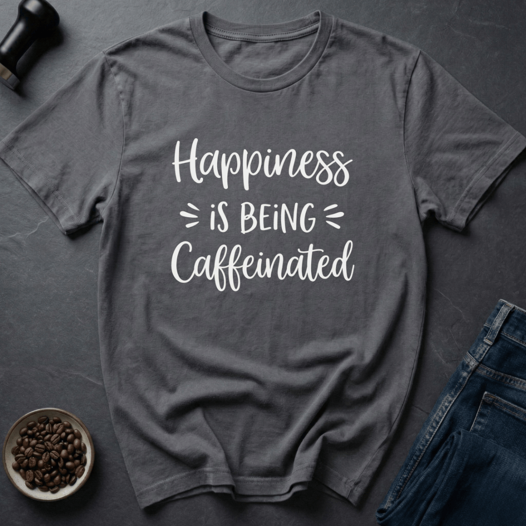 Coffee graphic Caffeine Joy T-Shirt in Charcoal / S by Caffeine Dept
