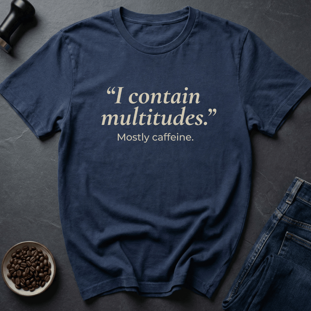 Coffee graphic Caffeine Multitudes T-Shirt in Dark Chocolate / S by Caffeine Dept