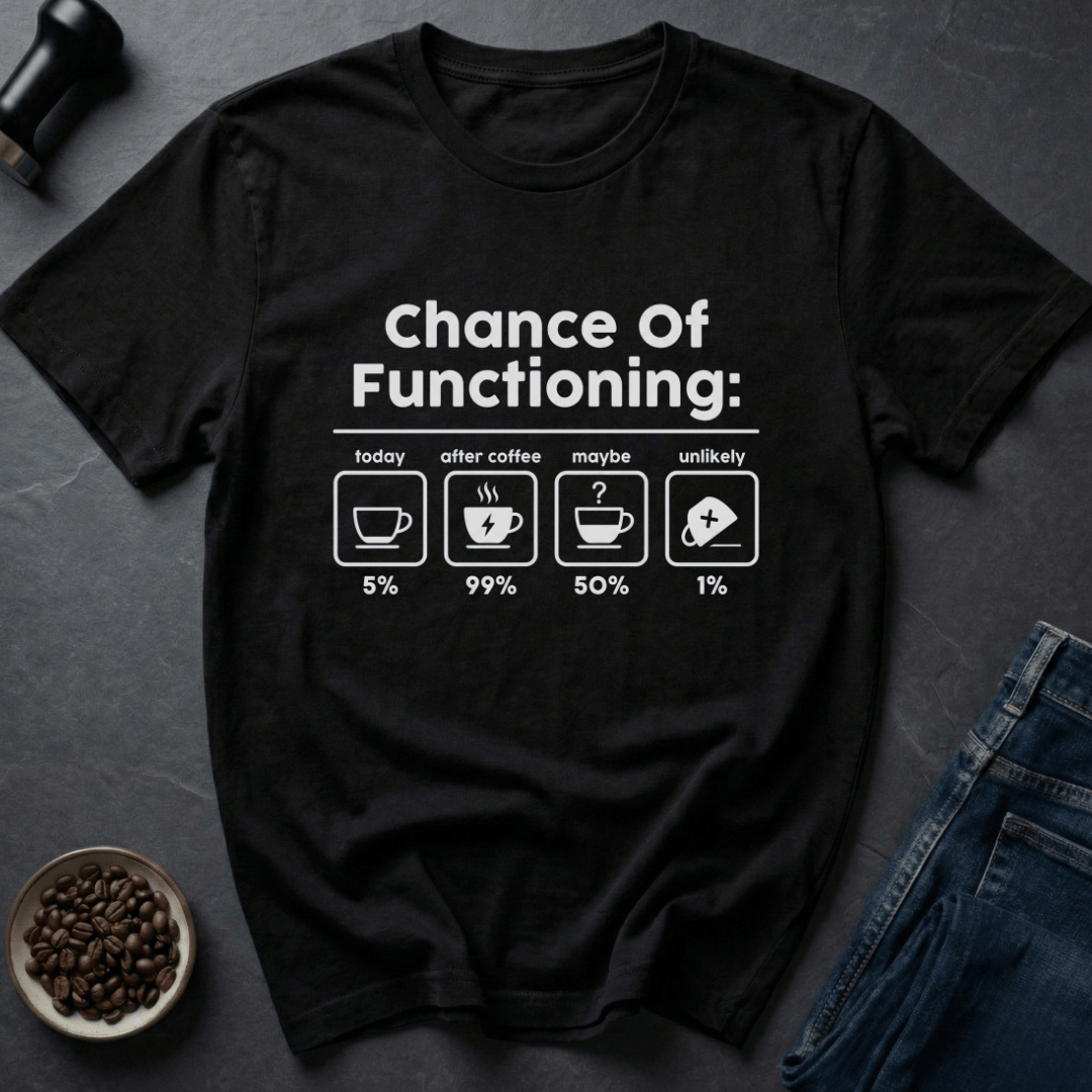 Coffee graphic Caffeine Odds T-Shirt in Black / S by Caffeine Dept