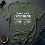 Coffee graphic Caffeine Odds T-Shirt in Military Green / S by Caffeine Dept