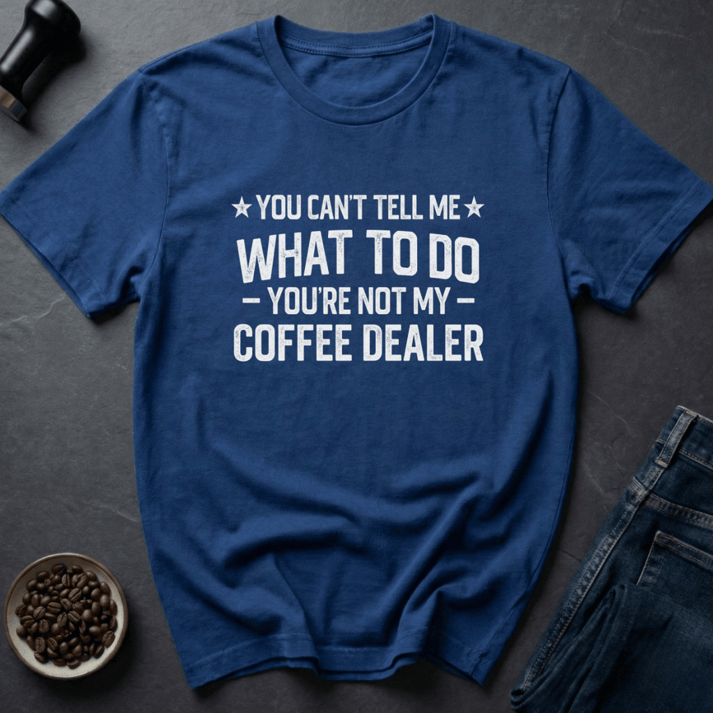 Coffee graphic Caffeine Outlaw T-Shirt in Royal / S by Caffeine Dept