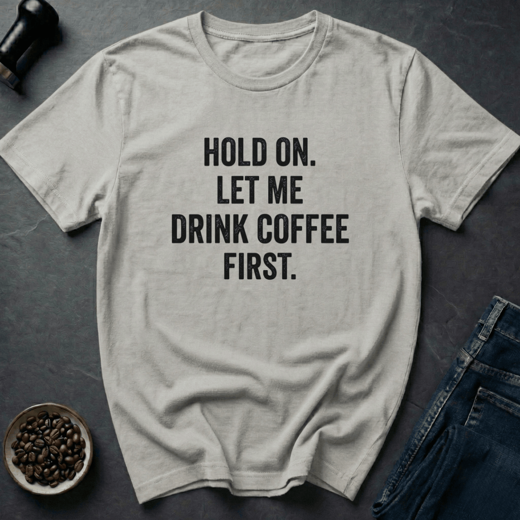 Coffee graphic Caffeine Pause T-Shirt in Ice Grey / S by Caffeine Dept