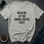 Coffee graphic Caffeine Pause T-Shirt in Ice Grey / S by Caffeine Dept