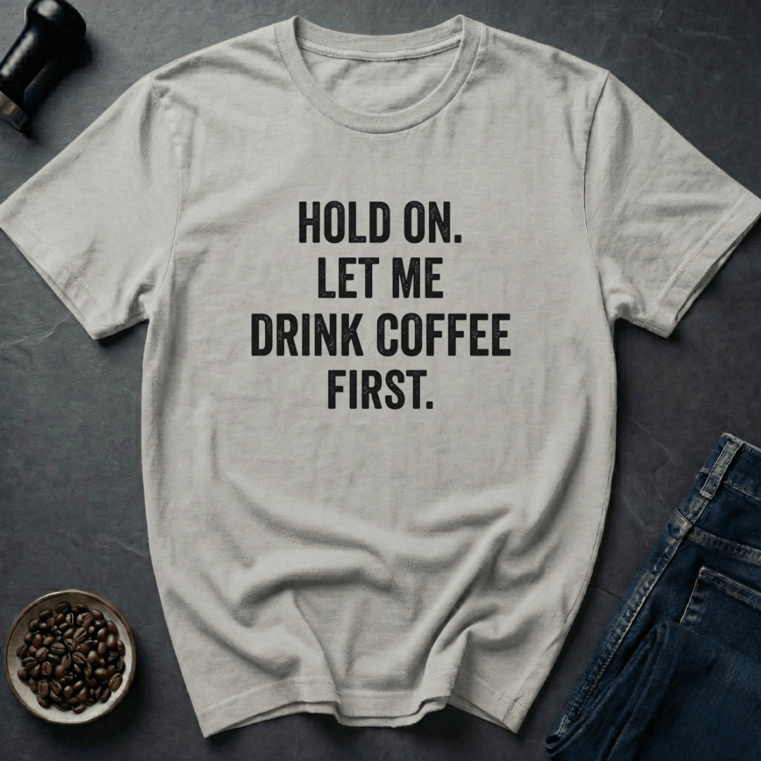 Coffee graphic Caffeine Pause T-Shirt in Ice Grey / S by Caffeine Dept