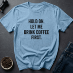 Coffee graphic Caffeine Pause T-Shirt in Light Blue / S by Caffeine Dept