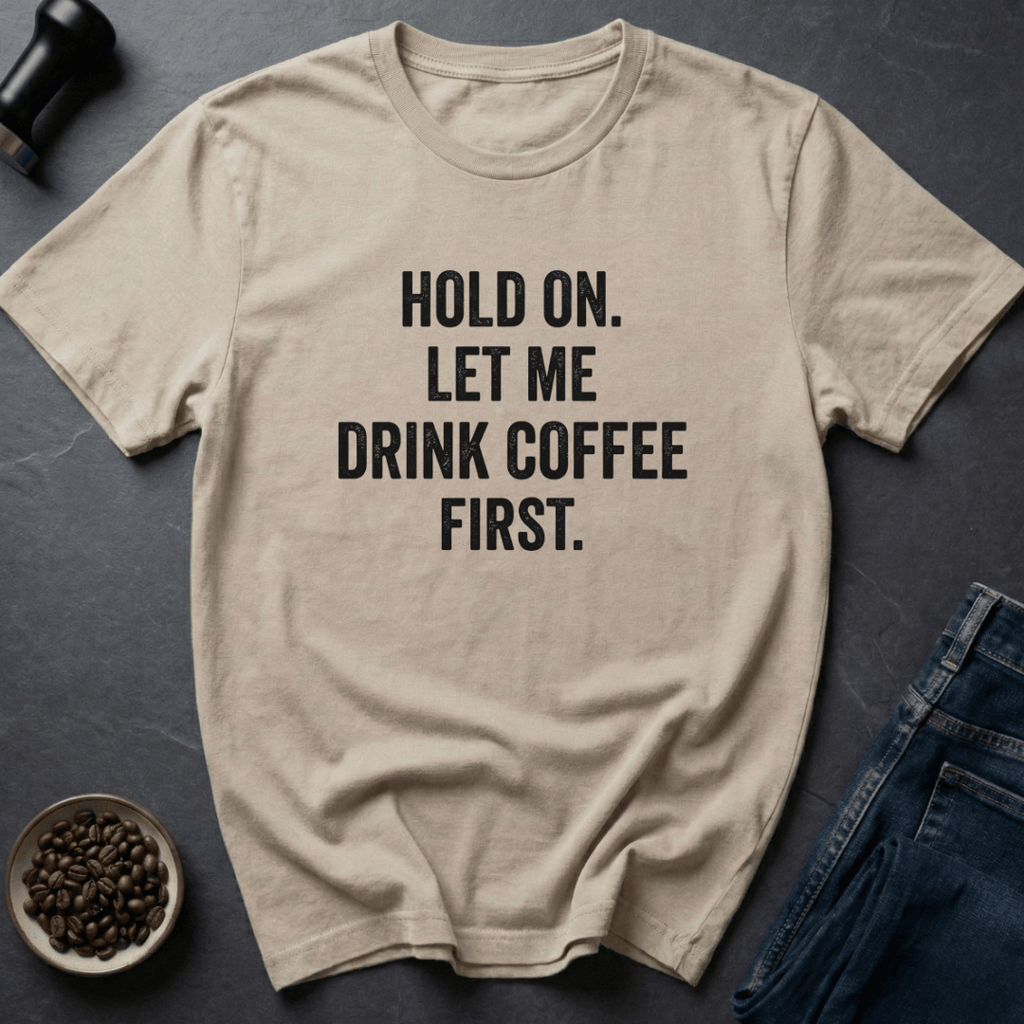 Coffee graphic Caffeine Pause T-Shirt in Sand / S by Caffeine Dept